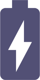 A fully charged battery